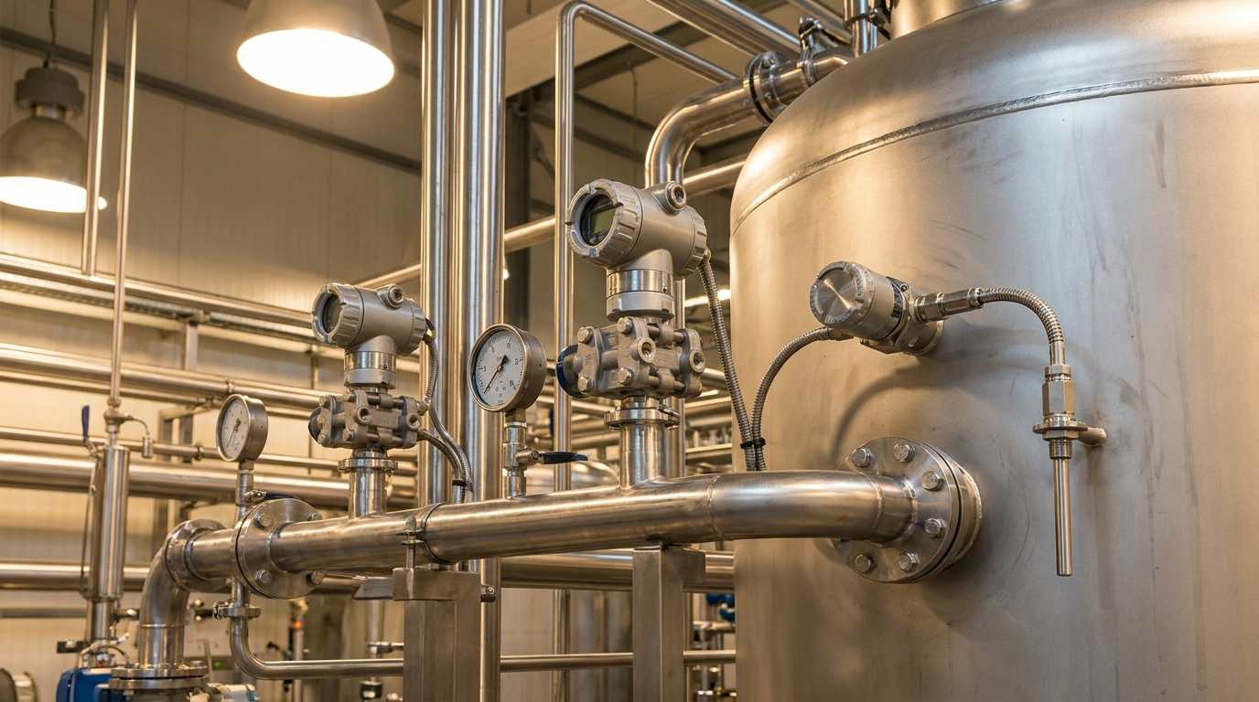 Industrial pressure and temperature measurement instrumentation